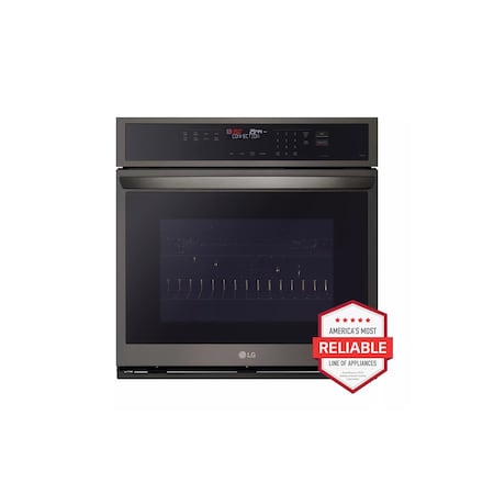 Lg LG 4.7 cu. ft. Smart Convection Wall Oven with Air Fry and EasyClean, Black Stainless Steel WSEP4723D